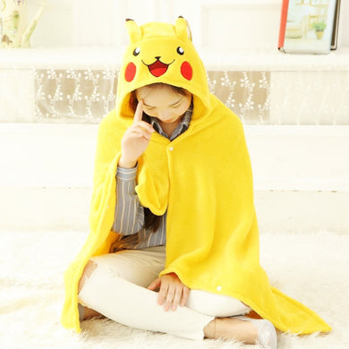 150cm Pikachu Kuschel Umhang mit Mütze kaufen