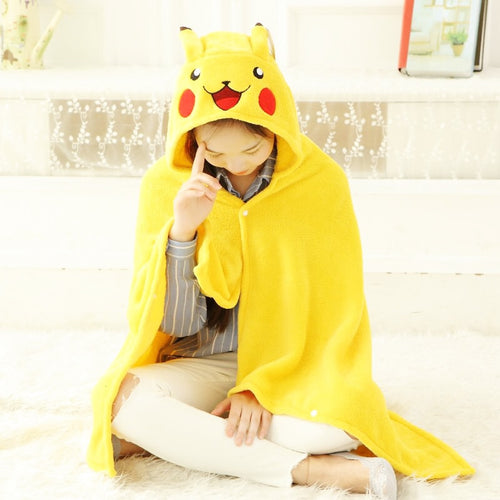 150cm Pikachu Kuschel Umhang mit Mütze kaufen